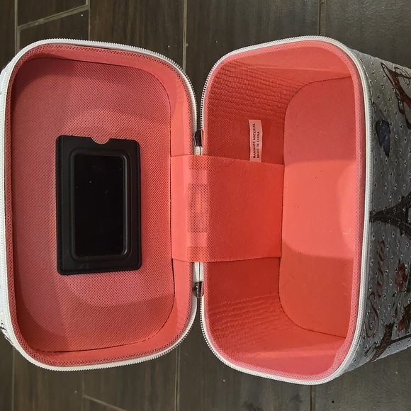 IMLove PARIS France EIFFEL TOWER Train Case Floral White - Picture 4 of 6